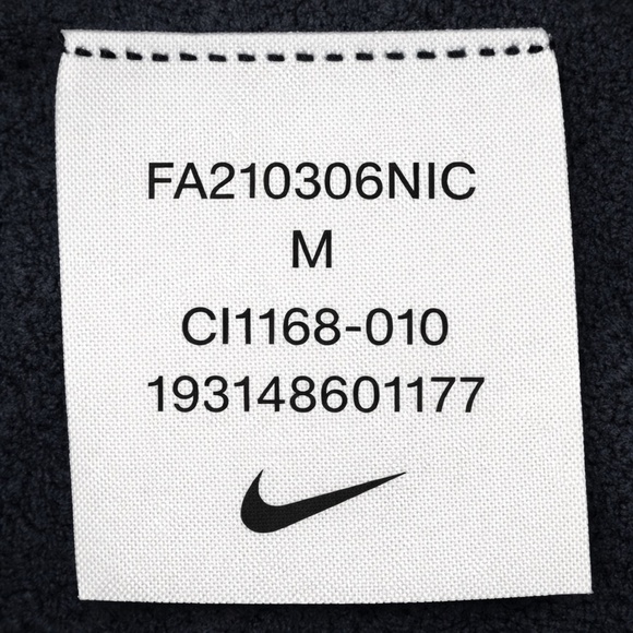 Nike Women's Black Fleece Jogger Sweatpants Medium Swoosh Logo - Picture 6 of 6